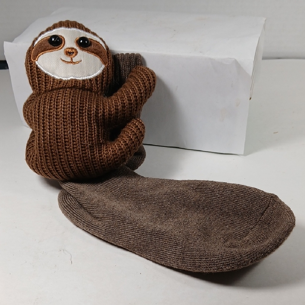 Brown Sloth Knit Socks